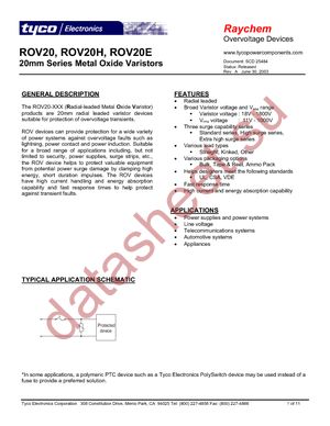 ROV20-101K-S-2 datasheet  